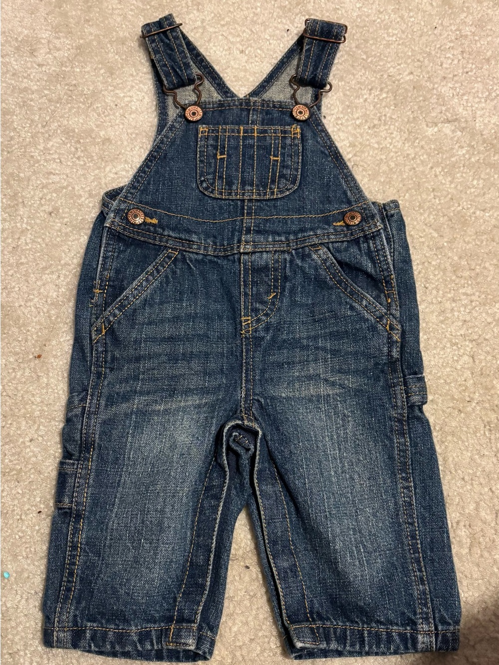 Levi Denim Overalls size 3/6 months - Dark Blue